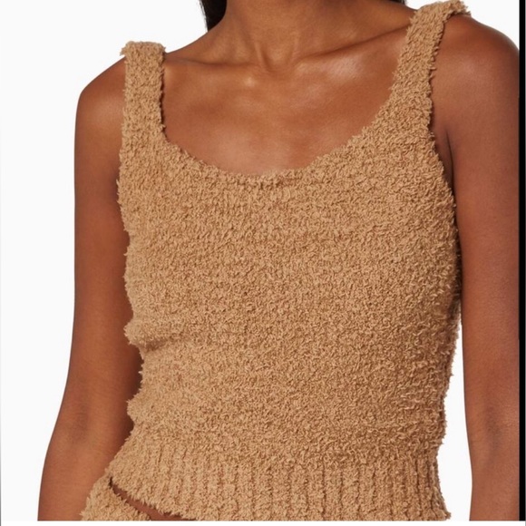• Skims • Cozy Knit Tank Top Scoop Neck Camel Brown XXS/XS Women’s Casual - Picture 7 of 7